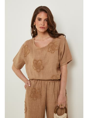 Rodier Lin Linnen shirt camel