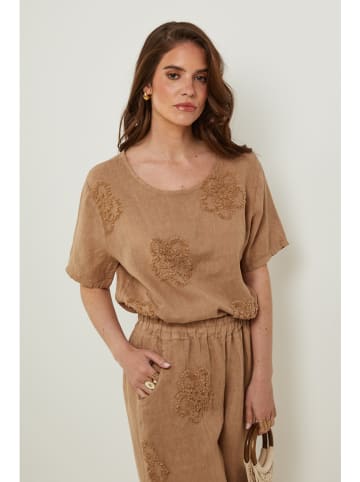 Rodier Lin Linnen shirt camel