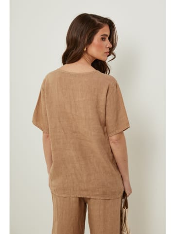 Rodier Lin Linnen shirt camel