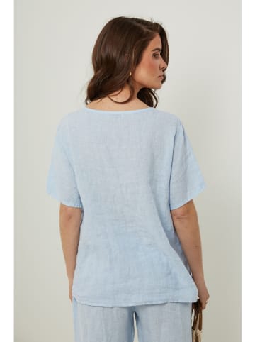 Rodier Lin Linnen shirt lichtblauw