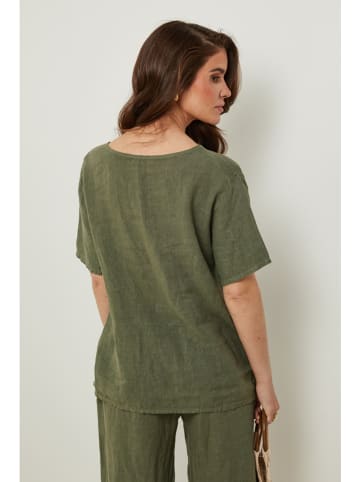 Rodier Lin Leinen-Shirt in Khaki