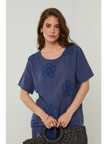 Rodier Lin Leinen-Shirt in Dunkelblau
