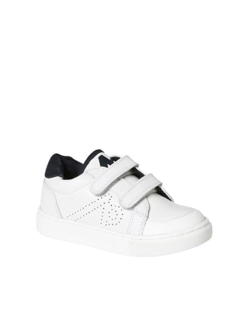 vertbaudet Skórzane sneakersy w kolorze białym