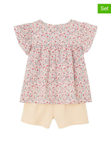 vertbaudet 2tlg. Outfit in Rosa/ Beige