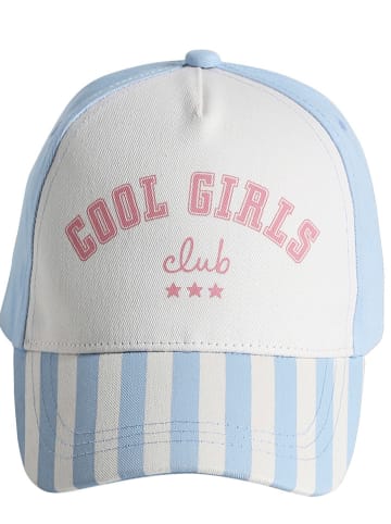 vertbaudet Cap in Creme/ Hellblau