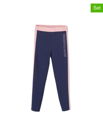 vertbaudet Legginsy (2 pary) w kolorze granatowym