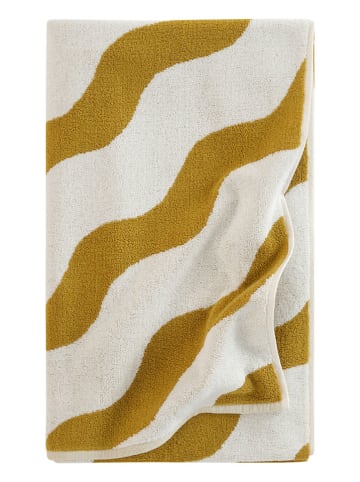 Jotex Badhanddoek "Waves" crème/kaki