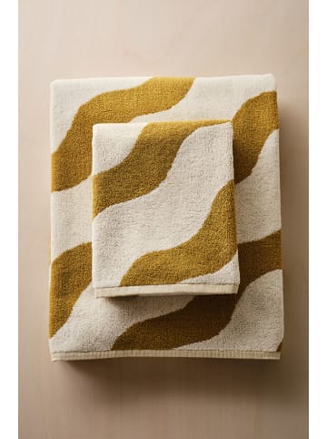 Jotex Handtuch ''Waves'' in Creme/ Khaki