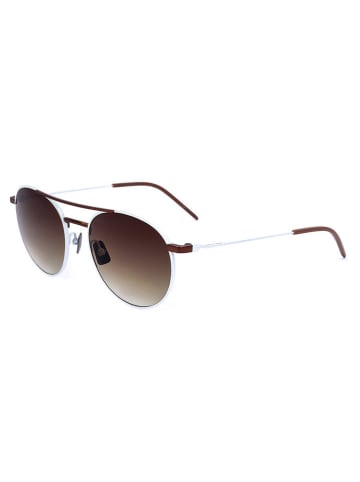 Italia Independent Unisex-Sonnenbrille in Silber/ Braun