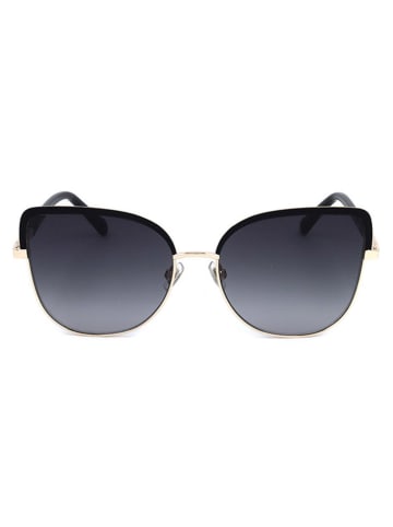 Fossil Damen-Sonnenbrille in Schwarz-Gold/ Dunkelblau