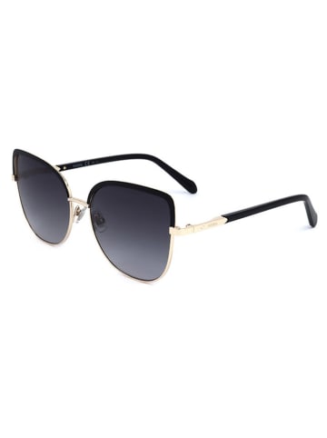 Fossil Damen-Sonnenbrille in Schwarz-Gold/ Dunkelblau