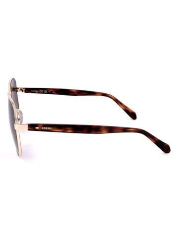 Fossil Damen-Sonnenbrille in Gold/ Braun
