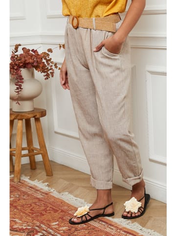 La Compagnie Du Lin Broek beige