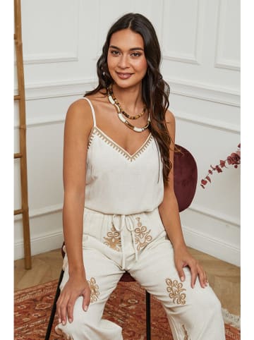 La Compagnie Du Lin Top in Creme