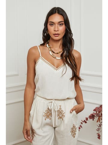 La Compagnie Du Lin Top in Creme