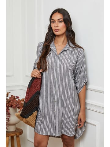 La Compagnie Du Lin Kleid in Grau