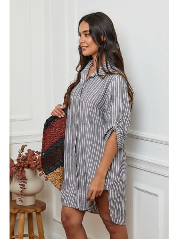 La Compagnie Du Lin Kleid in Grau