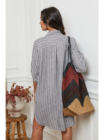 La Compagnie Du Lin Kleid in Grau