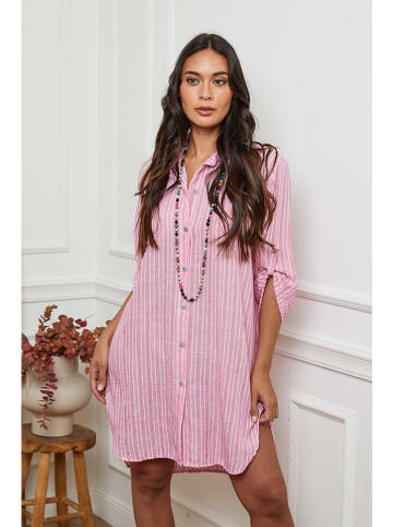 La Compagnie Du Lin Kleid in Rosa