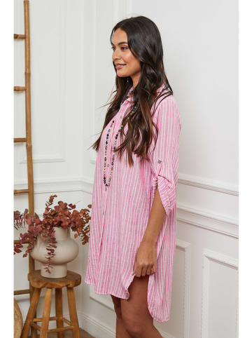 La Compagnie Du Lin Kleid in Rosa