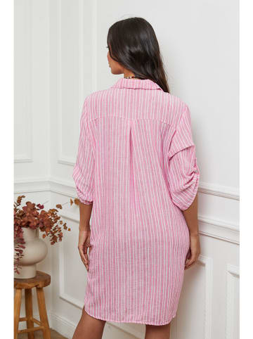 La Compagnie Du Lin Kleid in Rosa