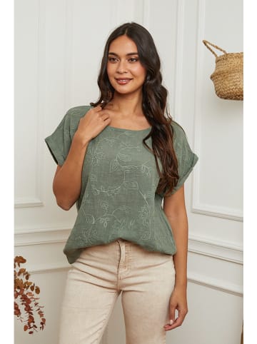 La Compagnie Du Lin Shirt kaki