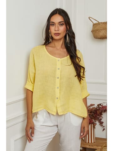 La Compagnie Du Lin Linnen blouse geel