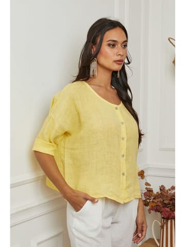 La Compagnie Du Lin Linnen blouse geel
