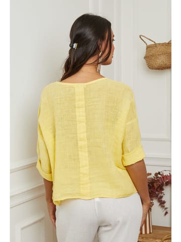 La Compagnie Du Lin Linnen blouse geel