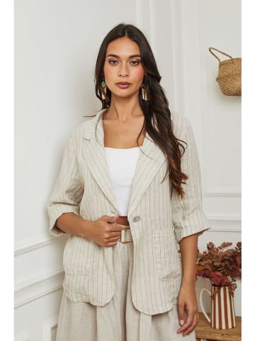 La Compagnie Du Lin Linnen blazer beige