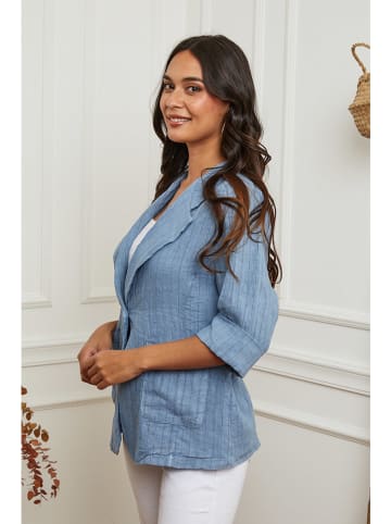La Compagnie Du Lin Leinen-Blazer in Hellblau