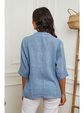 La Compagnie Du Lin Leinen-Blazer in Hellblau