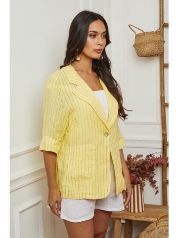 La Compagnie Du Lin Leinen-Blazer in Gelb