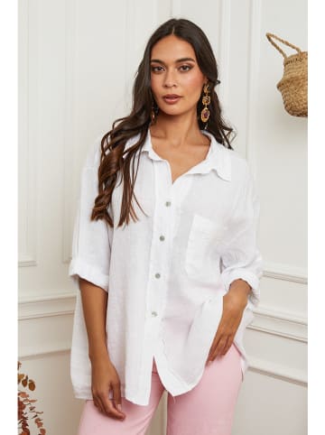 La Compagnie Du Lin Linnen blouse wit