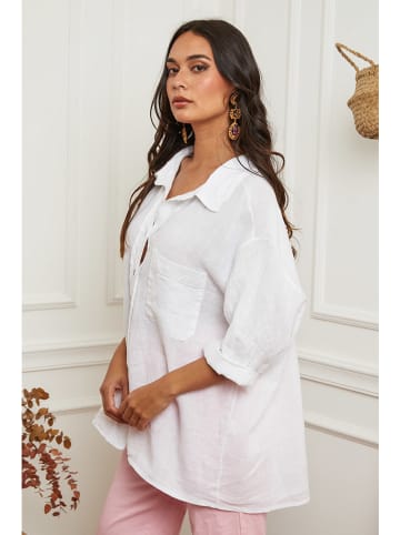 La Compagnie Du Lin Linnen blouse wit