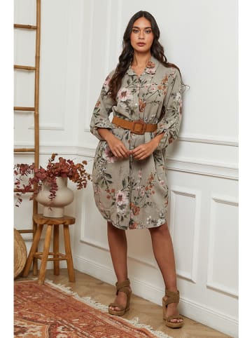 La Compagnie Du Lin Kleid in Grau