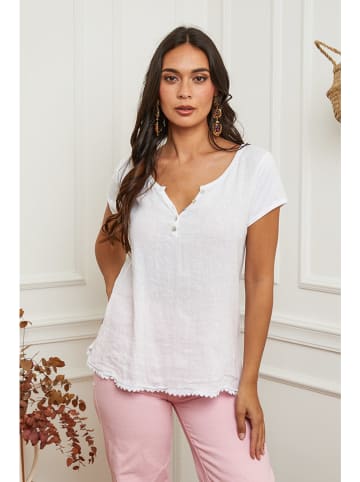 La Compagnie Du Lin Leinen-Shirt in Weiß