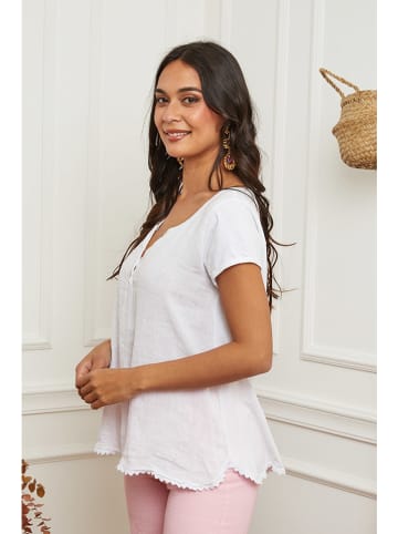 La Compagnie Du Lin Leinen-Shirt in Weiß
