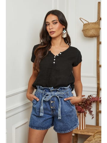 La Compagnie Du Lin Leinen-Shirt in Schwarz
