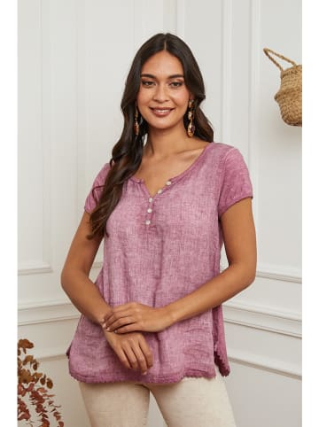 La Compagnie Du Lin Linnen shirt lichtroze