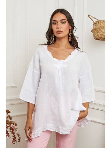 La Compagnie Du Lin Linnen tuniek wit