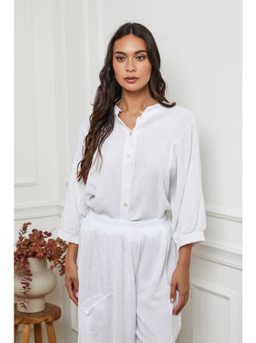 La Compagnie Du Lin Linnen blouse wit