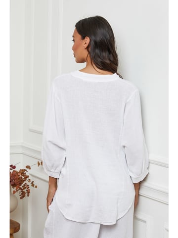 La Compagnie Du Lin Linnen blouse wit