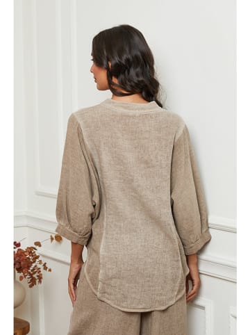 La Compagnie Du Lin Linnen blouse beige