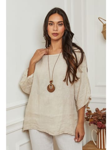 La Compagnie Du Lin Linnen blouse "Under" crème