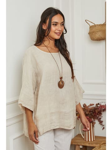 La Compagnie Du Lin Linnen blouse "Under" crème