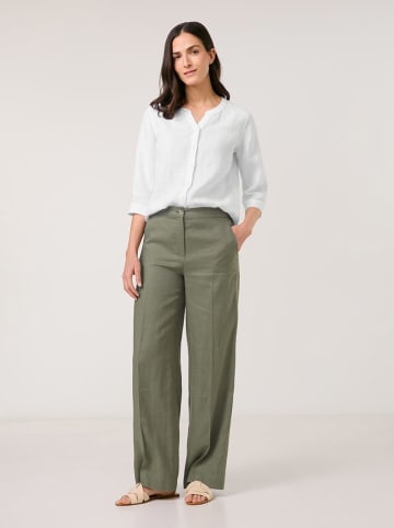 Gerry Weber Leinen-Marlenehose in Khaki