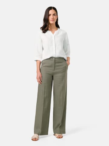 Gerry Weber Leinen-Marlenehose in Khaki