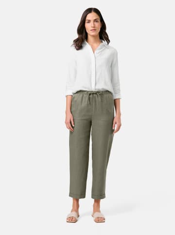 Gerry Weber Leinen-Hose in Khaki