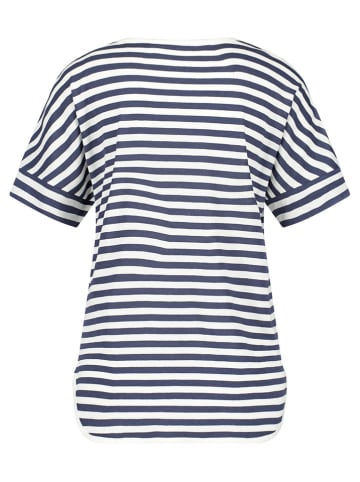 Gerry Weber Shirt in Weiß/ Dunkelblau